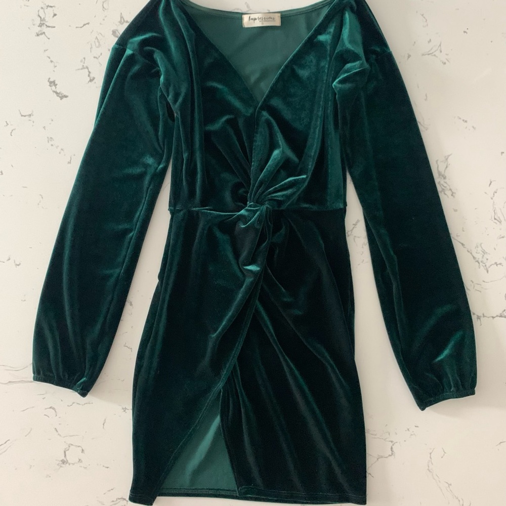 Emerald Velvet Dress